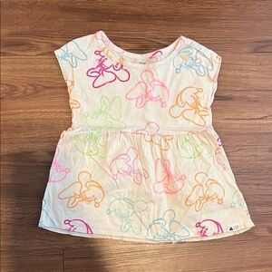 H&M Pastel Graphic peplum shirt